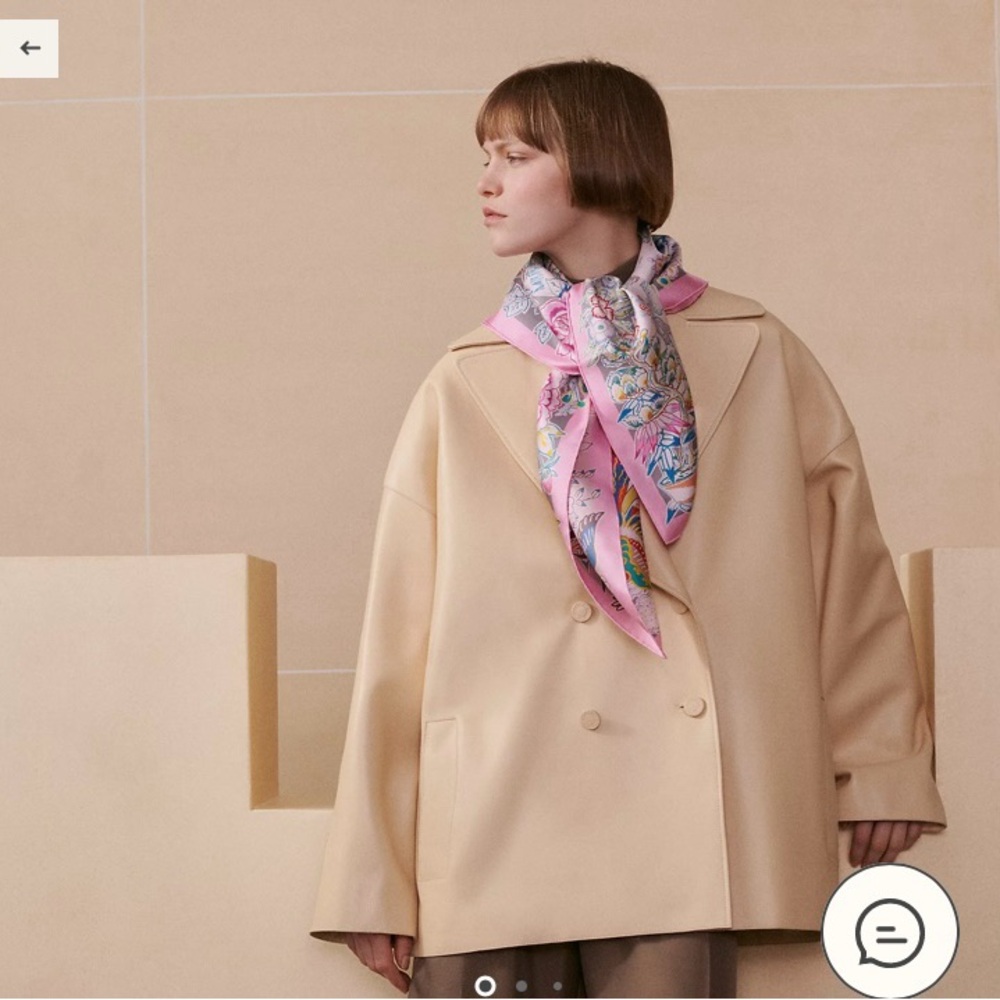 Mille Feuilles de Soie double face scarf 90